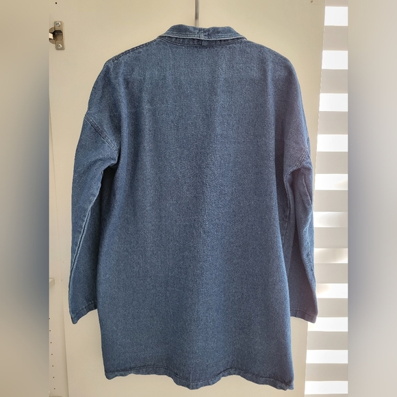 New Denim Jean Jacket Blazer Coat - Picture 2 of 3